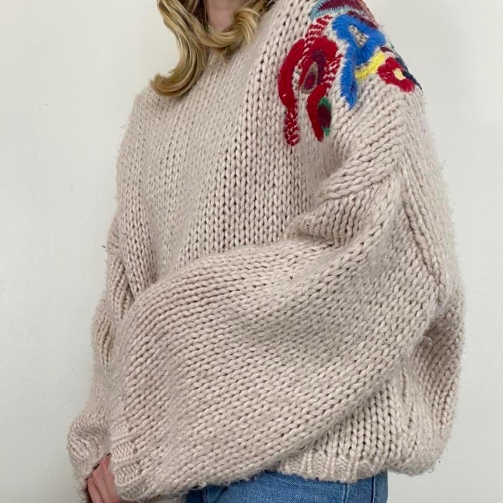 Zara Embroidered Sweater